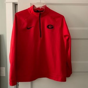 Nike dri-fit 3/4 zip Georgia Bulldog pullover. Maybe worn a few times.